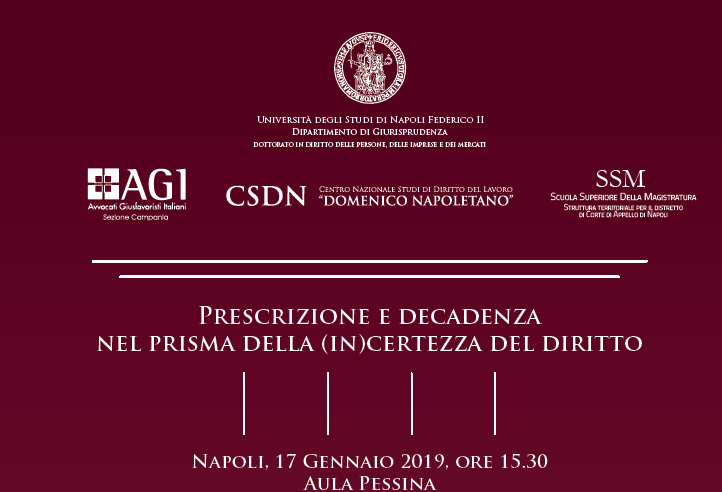 AGI Campania: Prescrizione e decadenza nel prisma della (in)certezza del diritto